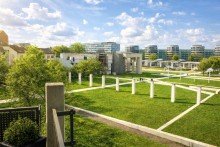 Ausblick vom Balkon Wohnung  Innenhafen  mit Weitblick, Tiefgarage & gro�em Balkon