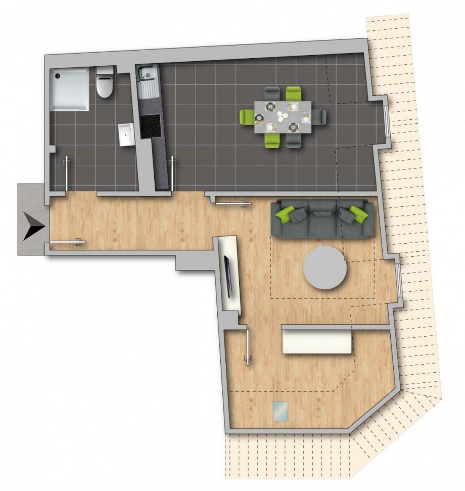Grundriss Dachgeschosswohnung Hagen