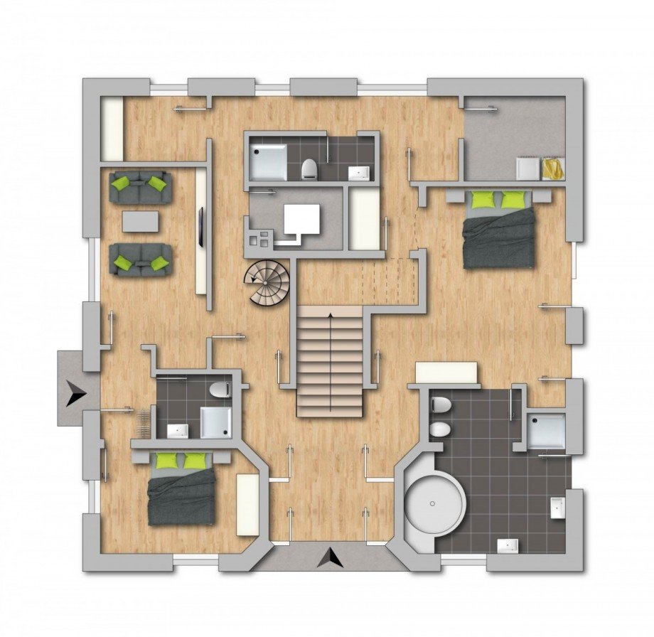 Grundriss EG Einfamilienhaus Menden / Schwitten