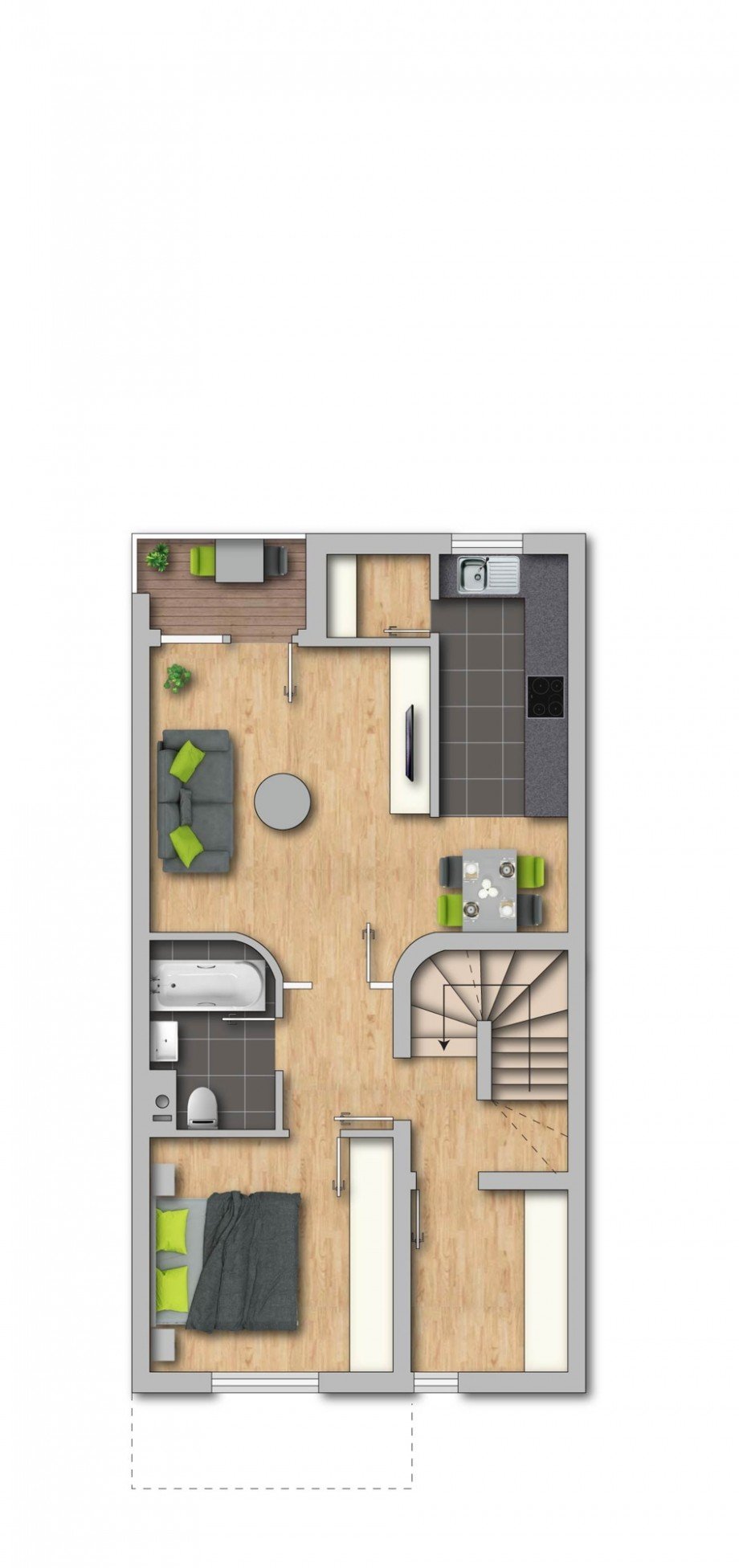 Grundriss DG Reihenmittelhaus Schwerte