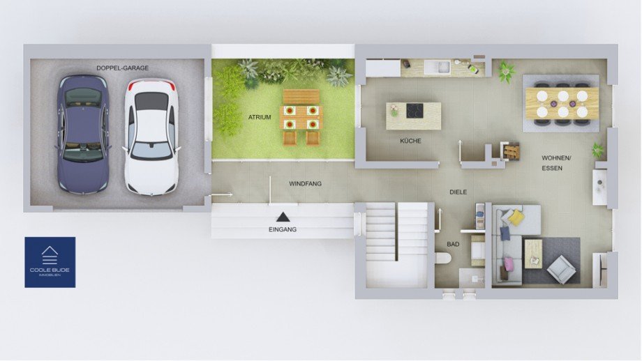 Grundriss EG Doppelhaush�lfte Duisburg