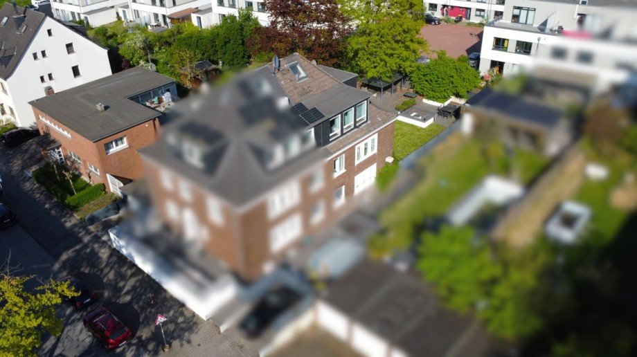 Drohnenaufnahme Doppelhaush�lfte Duisburg