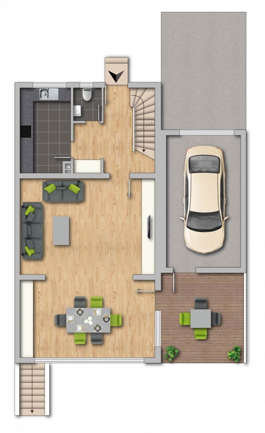 Erdgeschoss Doppelhaush�lfte Duisburg