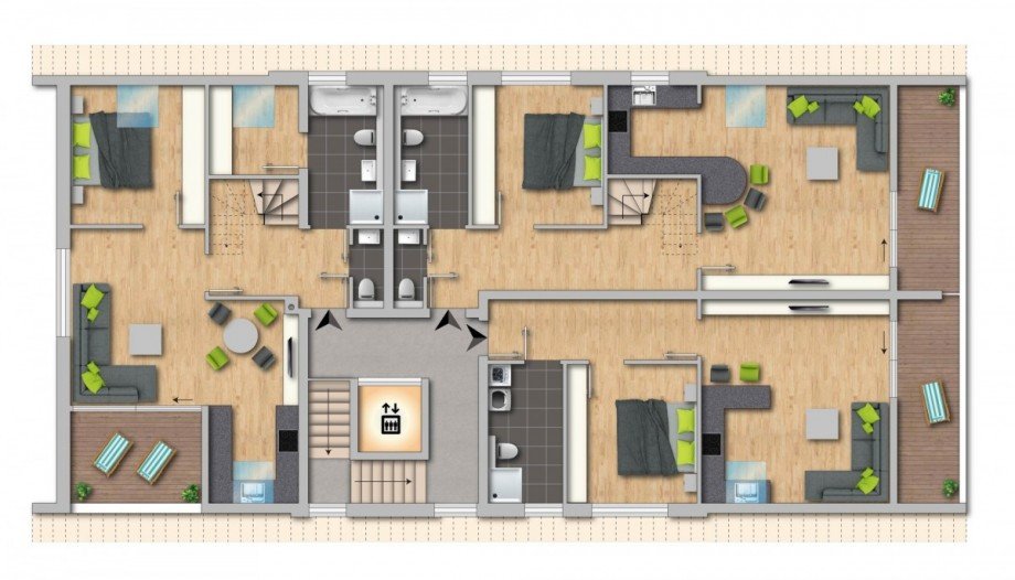 Dachgeschoss Mehrfamilienhaus D�sseldorf