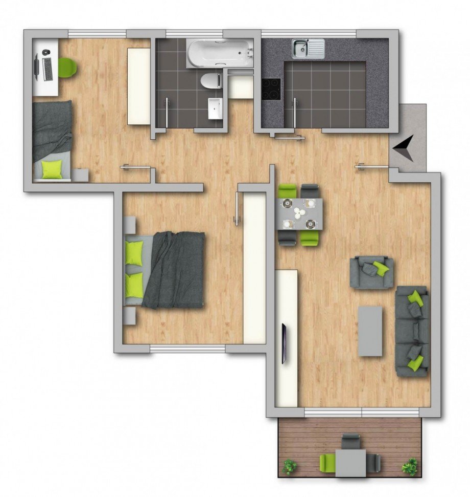 Grundriss Etagenwohnung Schwerte