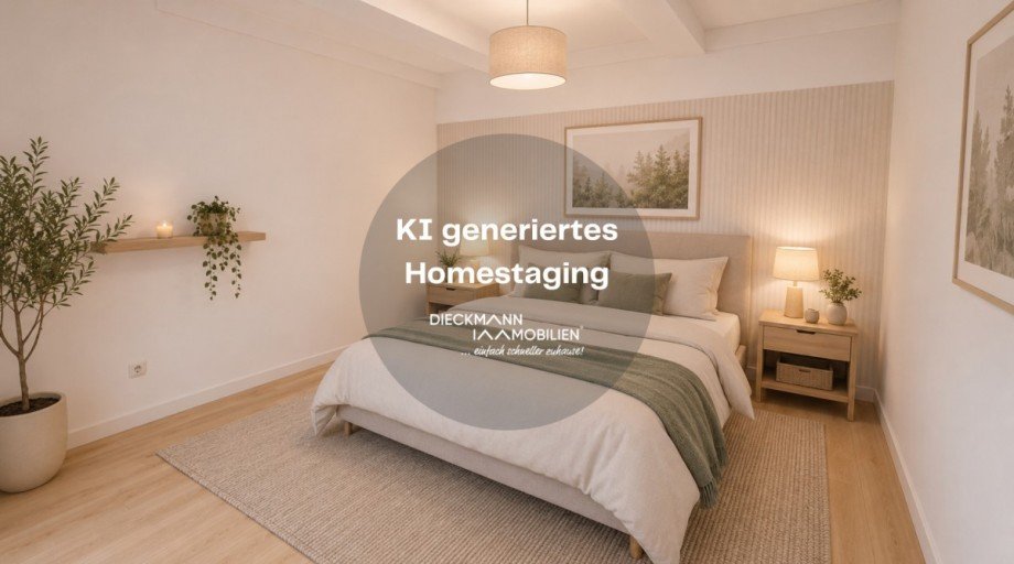 Schlafzimmer KI-Staging Zweifamilienhaus Schwerte / Wandhofen