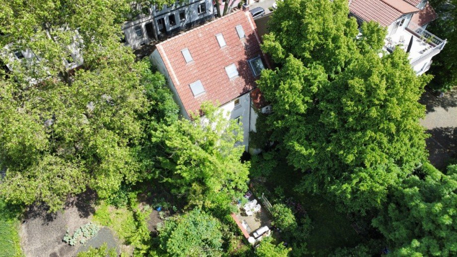 Drohnenbild Mehrfamilienhaus Duisburg / Meiderich
