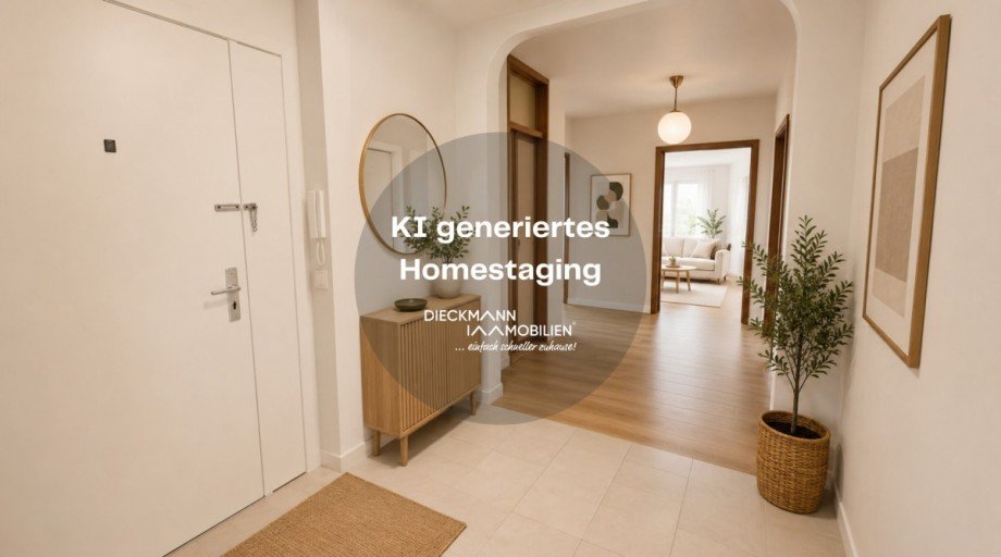Flur KI-Staging Etagenwohnung Schwerte Wandhofen