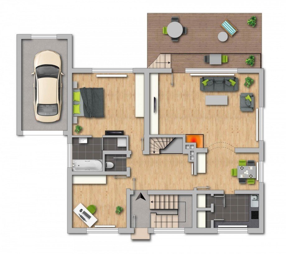 Grundriss EG Einfamilienhaus Hemer