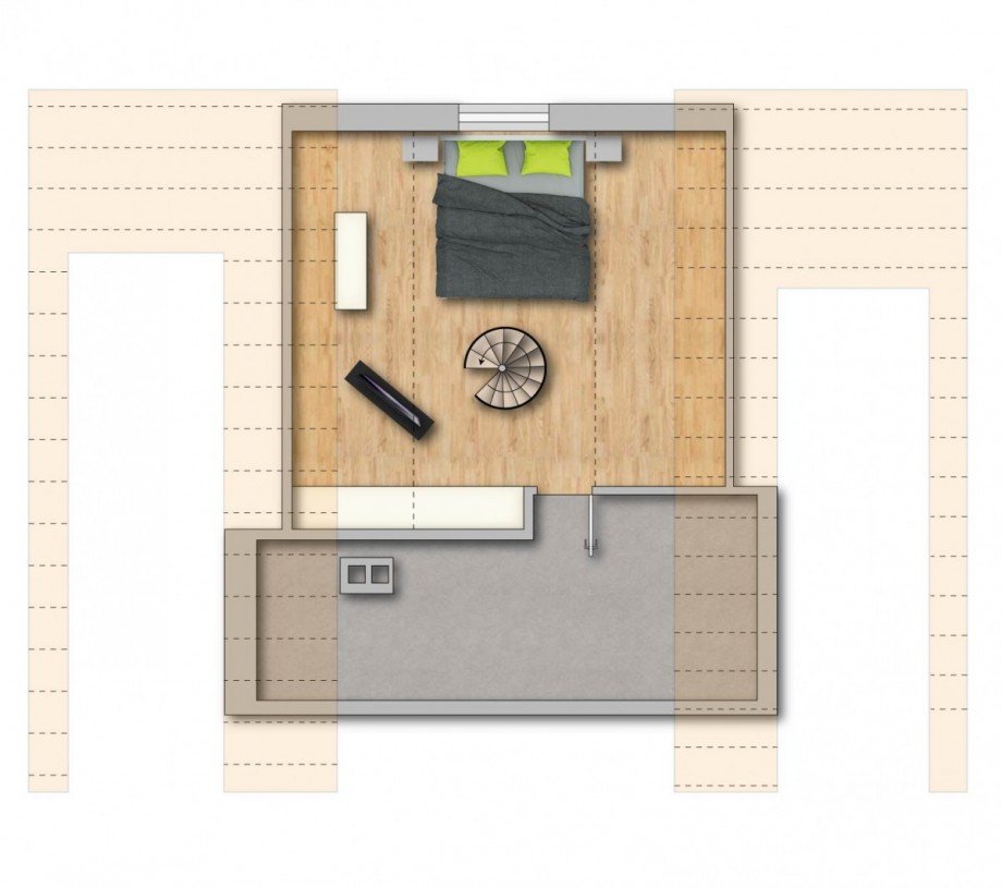 Grundriss Spitzboden Maisonettewohnung Moers / Holderberg