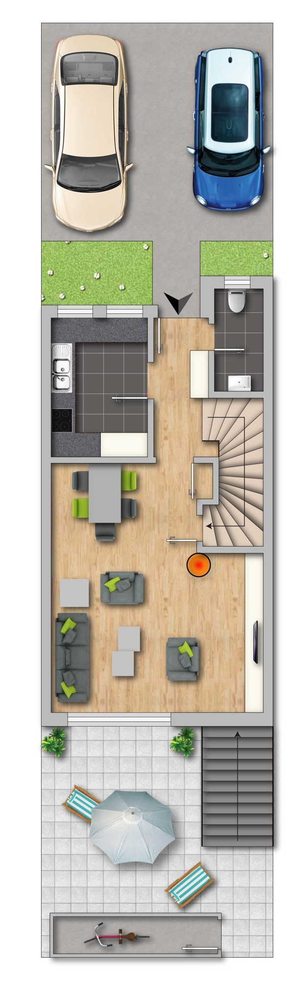 Erdgeschoss Reihenmittelhaus Menden