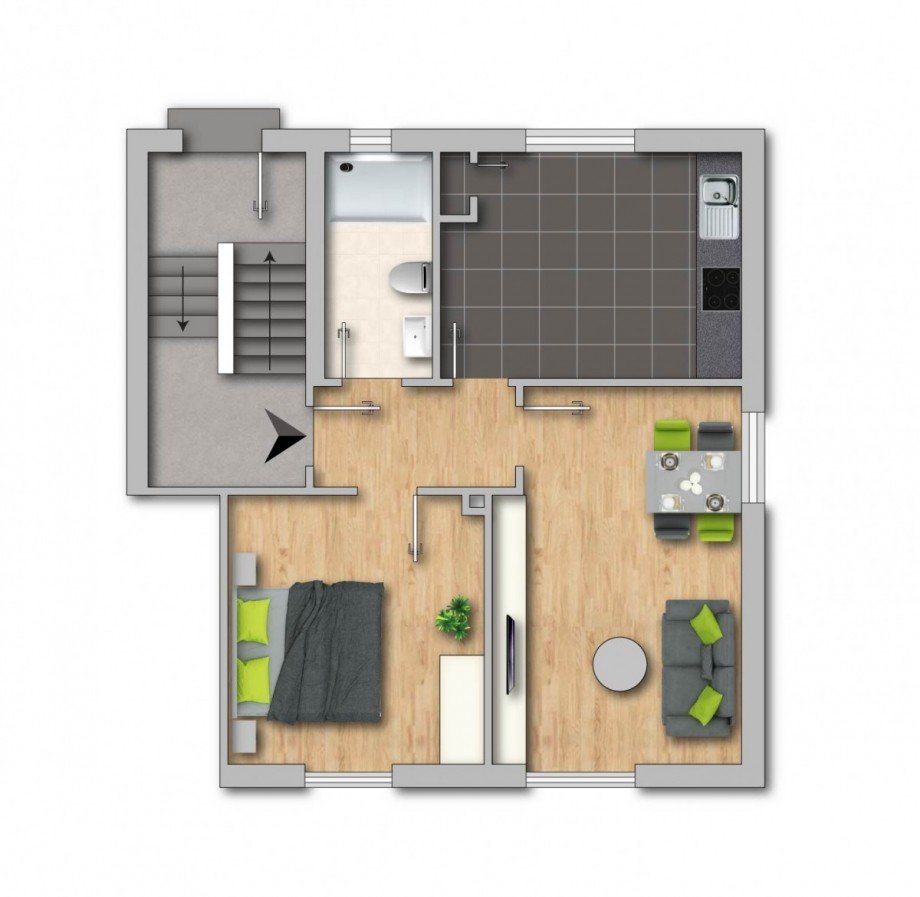 Grundriss Erdgeschosswohnung Schwerte