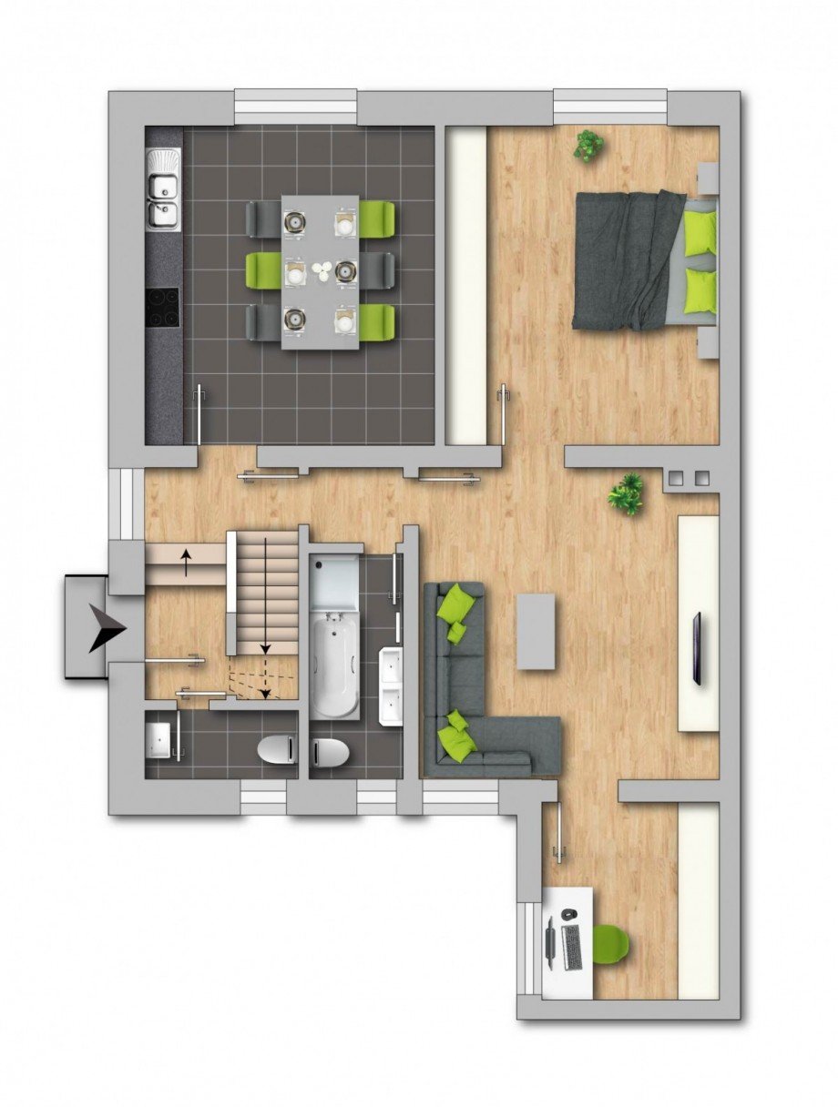 Vorderhaus EG Zweifamilienhaus Duisburg / Walsum