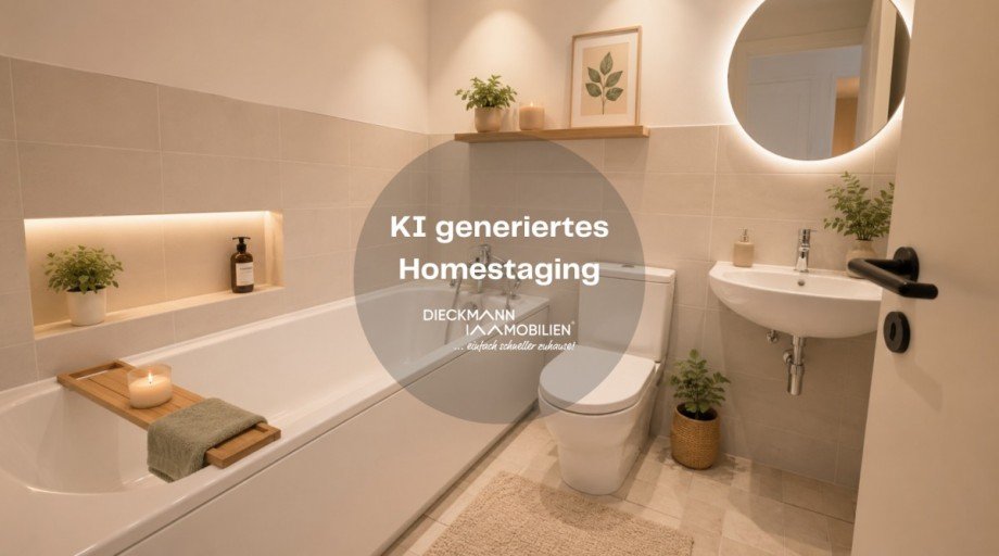 Badezimmer KI-Staging Etagenwohnung Schwerte Wandhofen