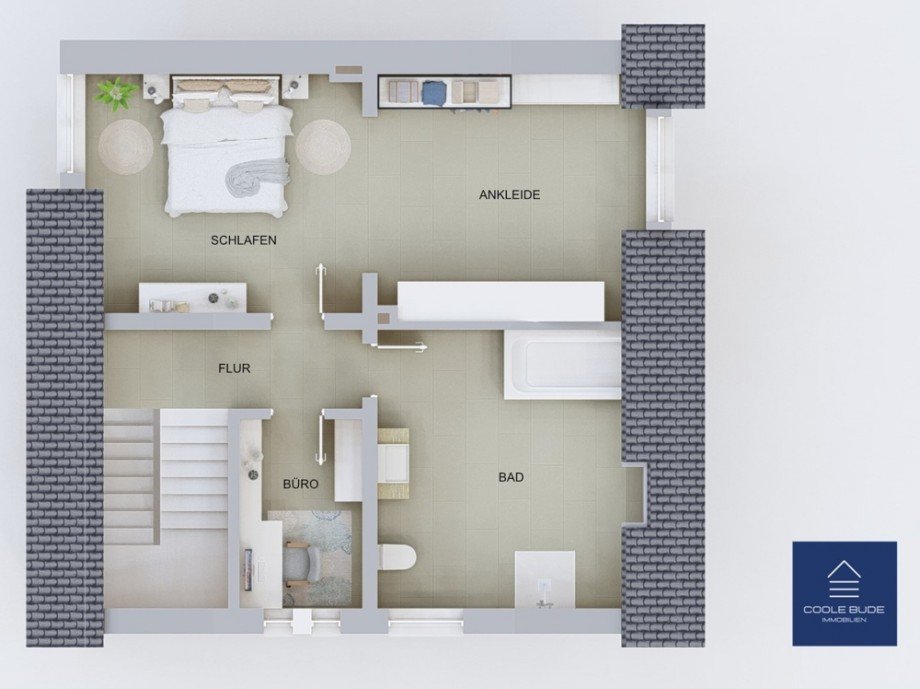 Grundriss DG Doppelhaush�lfte Duisburg