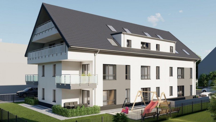 R�ckansicht Etagenwohnung D�sseldorf