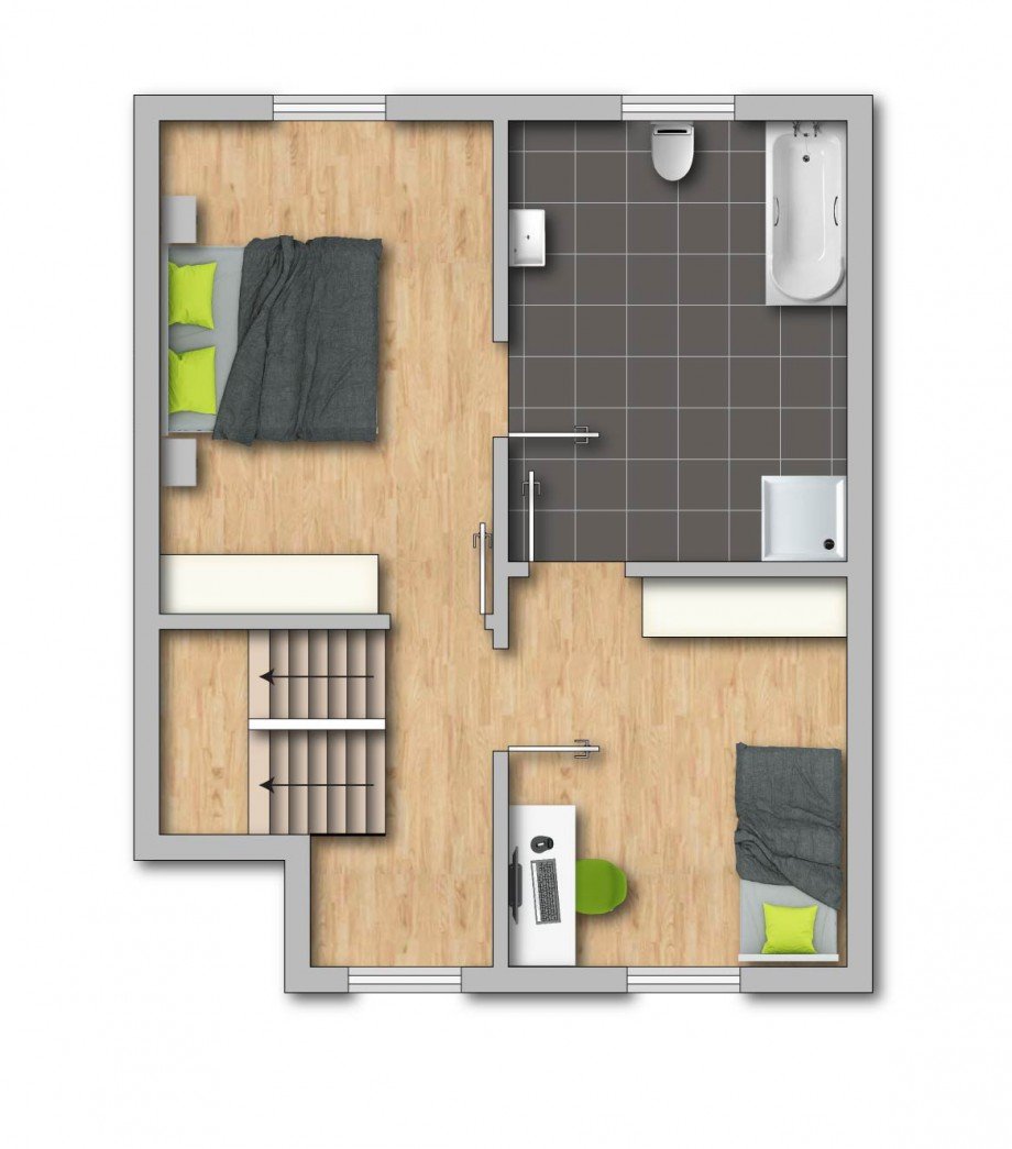 Grundriss OG Reihenendhaus Duisburg