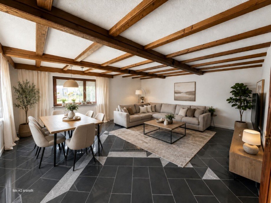 Wohnzimmer KI Einfamilienhaus Saffig