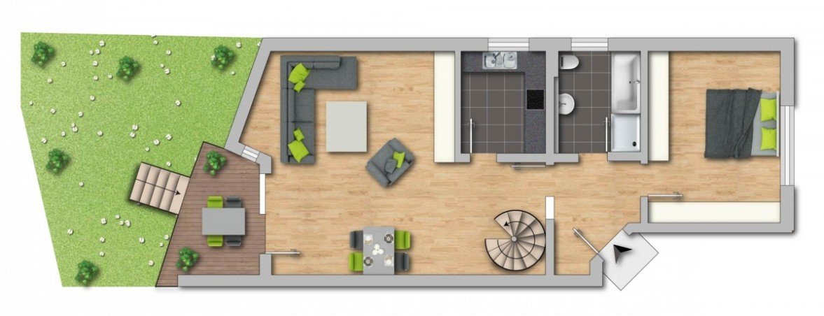 Grundriss Hochparterre Erdgeschosswohnung Schwerte