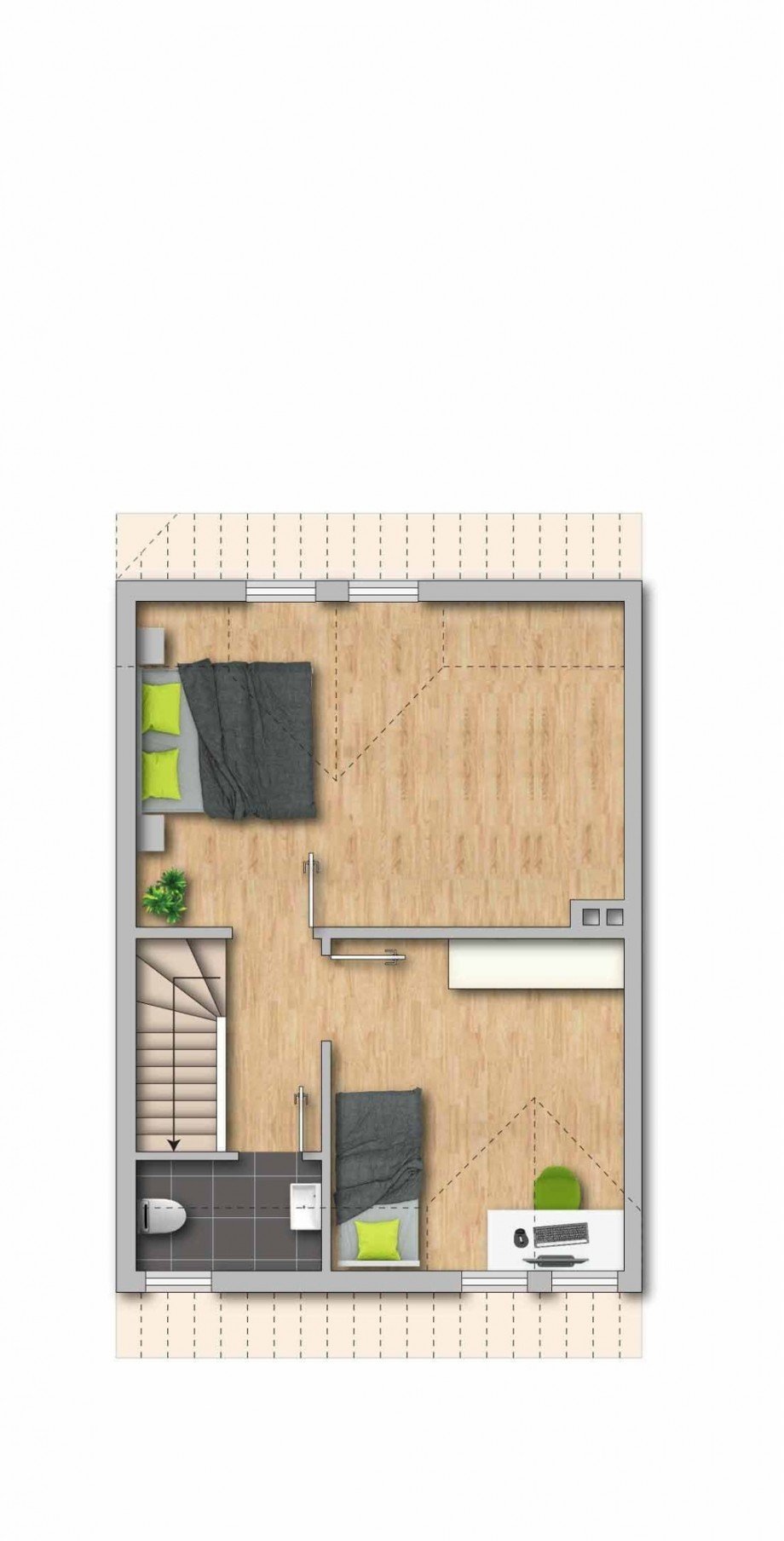 Grundriss OG Ist Reihenmittelhaus Duisburg