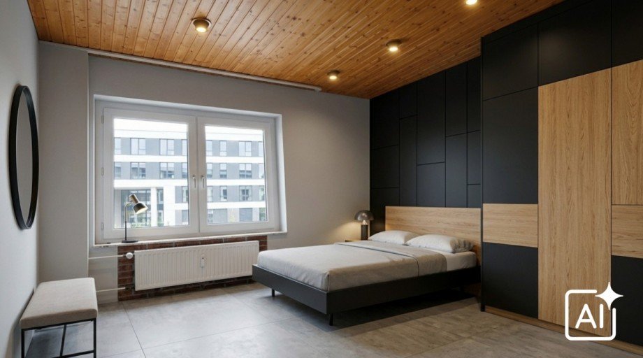 Schlafzimmer (KI-Beispiel) Etagenwohnung Duisburg