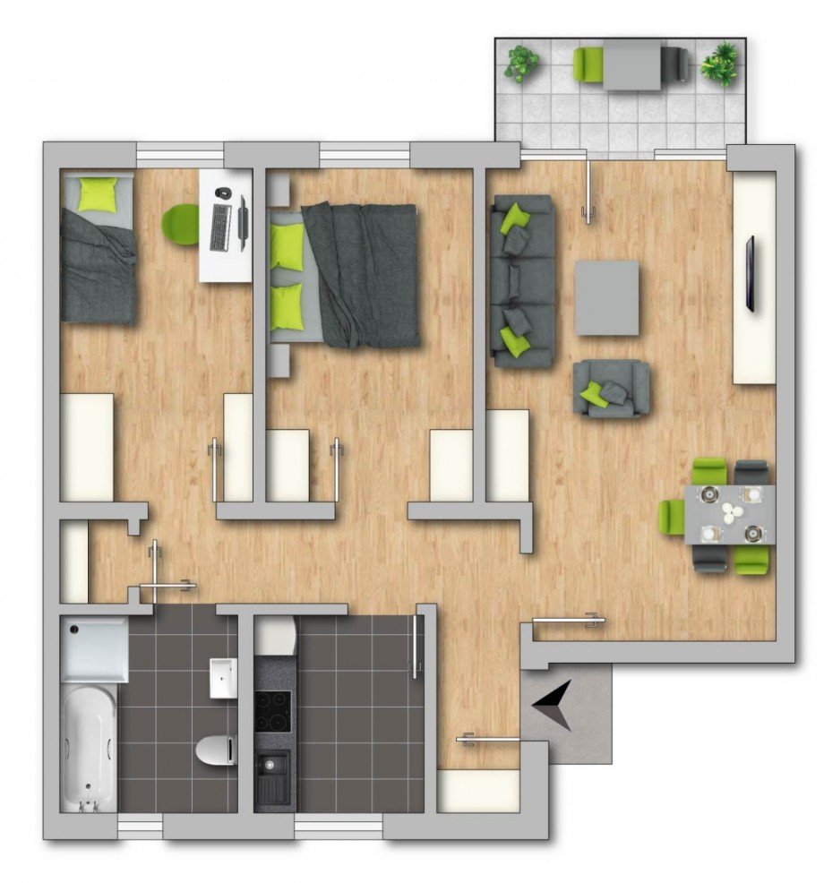 Grundriss Etagenwohnung Schwerte