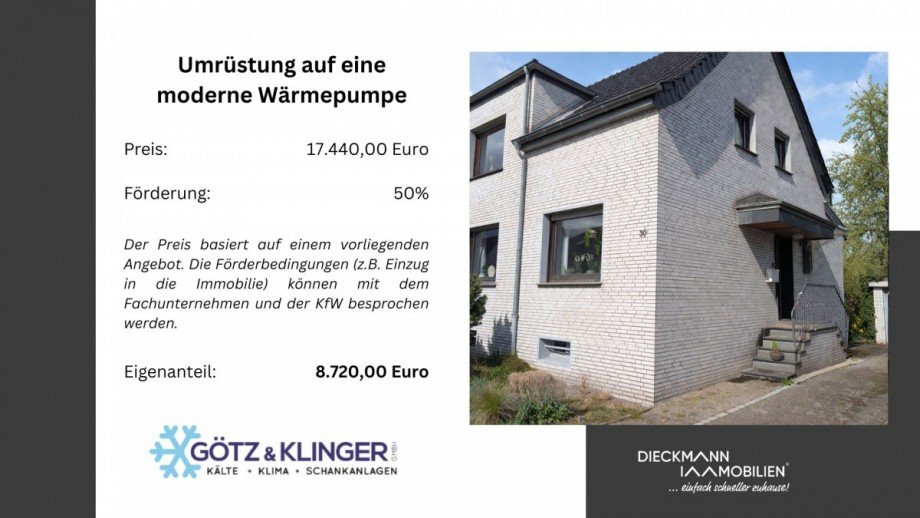 Angebot W�rmepumpe Doppelhaush�lfte Oberhausen