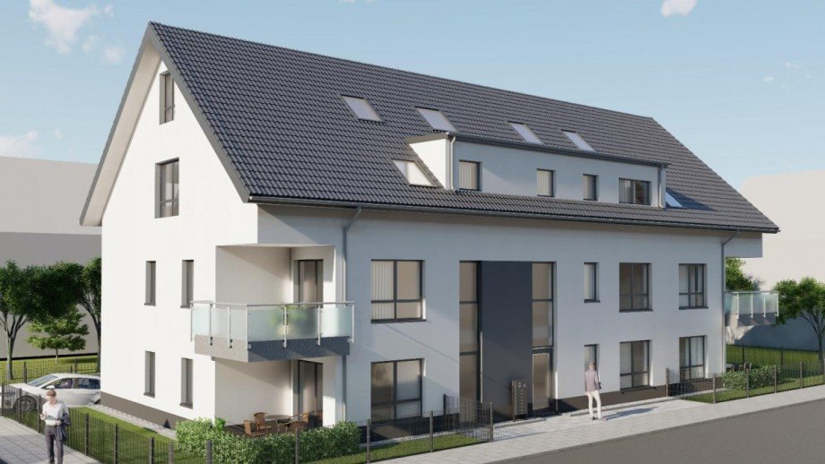 Vorderansicht Mehrfamilienhaus D�sseldorf