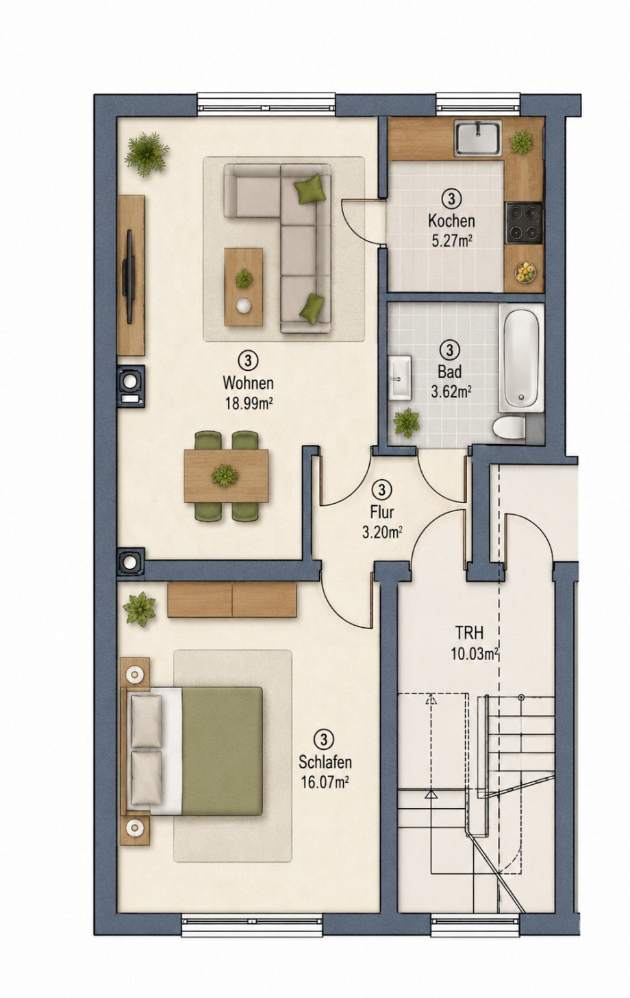 Grundriss Etagenwohnung Duisburg / Duissern