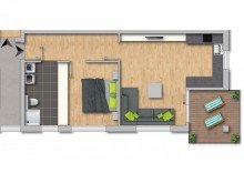 Grundriss Wohnung 6 Moderne Balkonwohnung | Neubauprojekt  SECHS33  in Rath