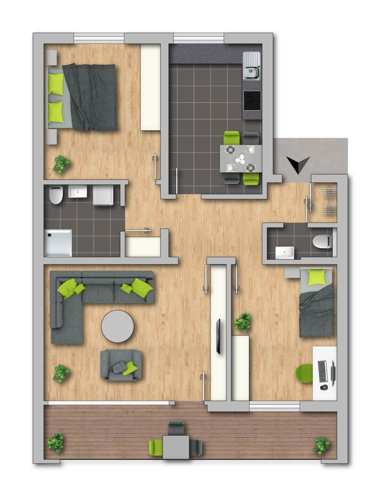 Grundriss Etagenwohnung Dortmund / L�tgendortmund