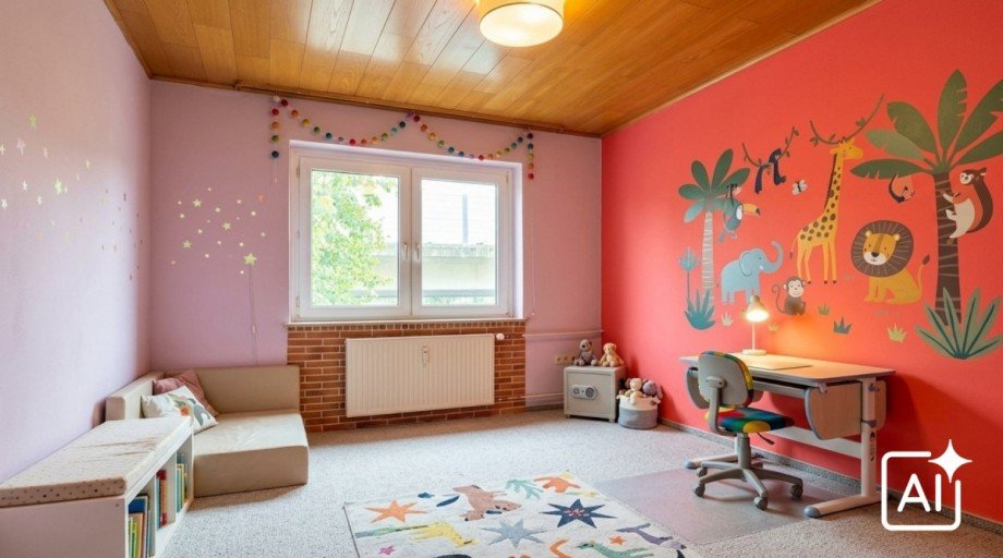 Kinderzimmer (KI-Beispiel) Etagenwohnung Duisburg