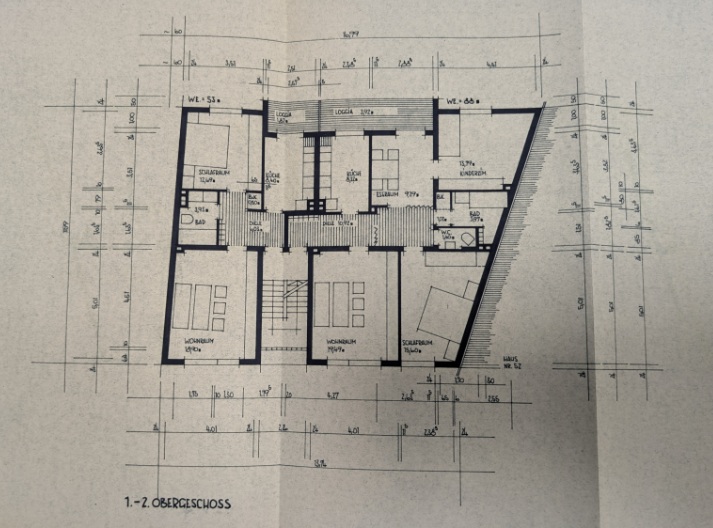 Grundriss OG Mehrfamilienhaus Duisburg