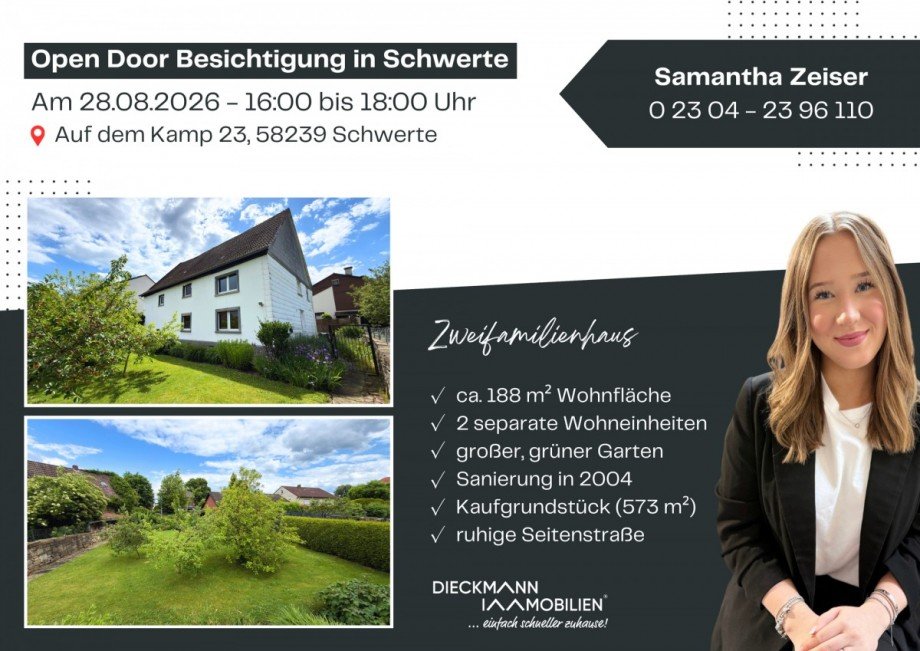 Open Door Info Zweifamilienhaus Schwerte / Wandhofen