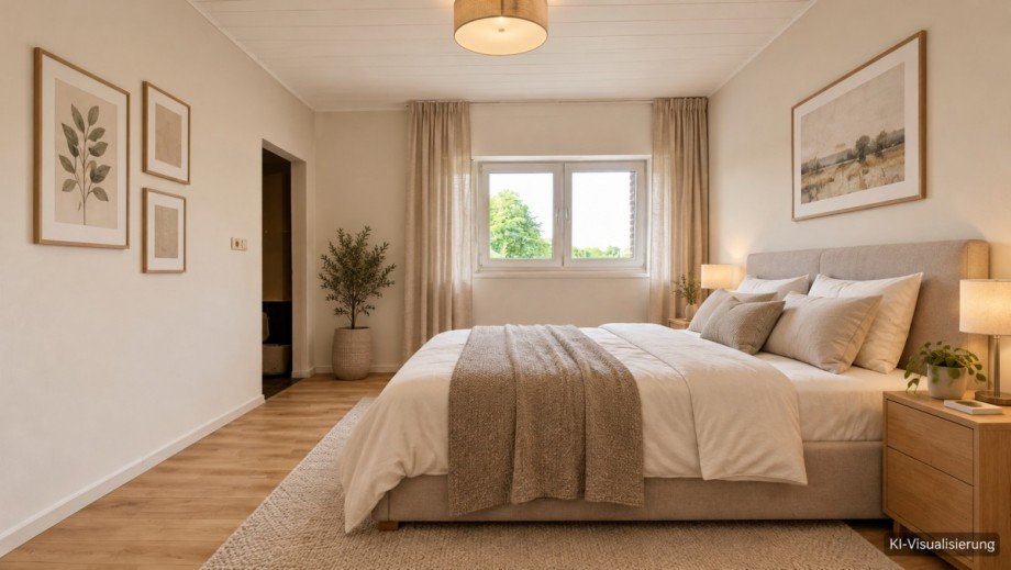 Visualisierung Schlafzimmer Reihenmittelhaus Duisburg / Aldenrade
