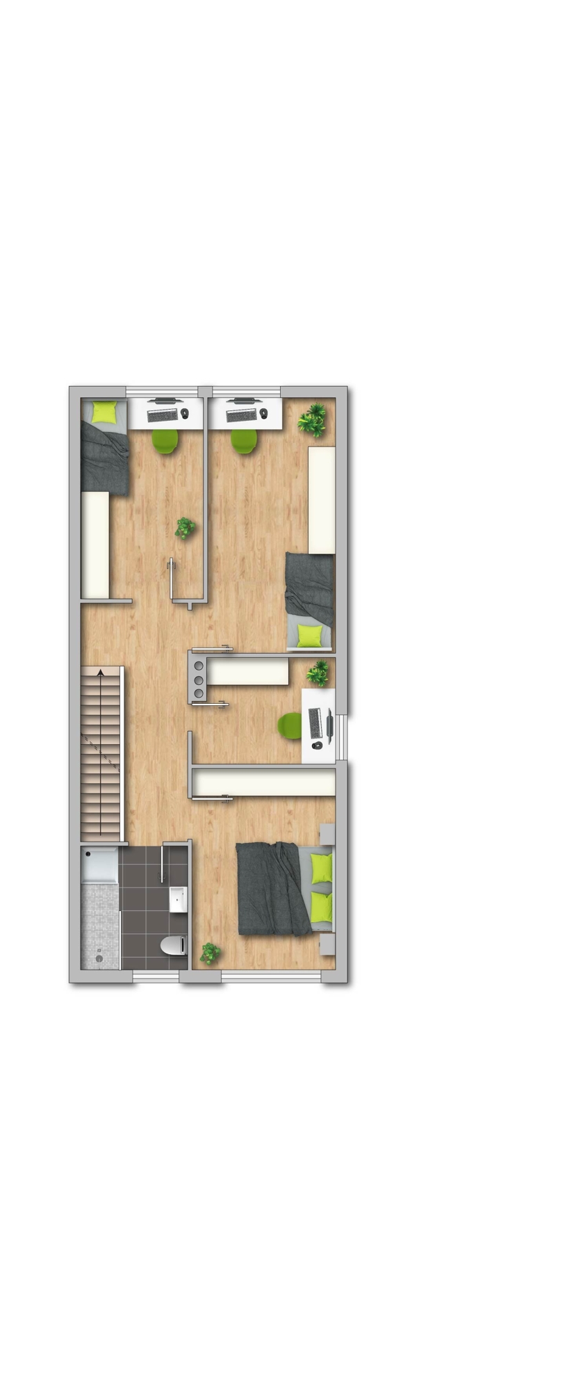 Grundriss 1.OG Doppelhaush�lfte Schwerte