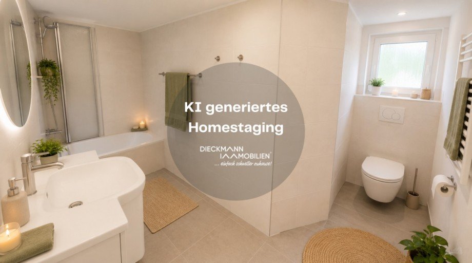 Badezimmer KI-Staging Zweifamilienhaus Schwerte / Wandhofen
