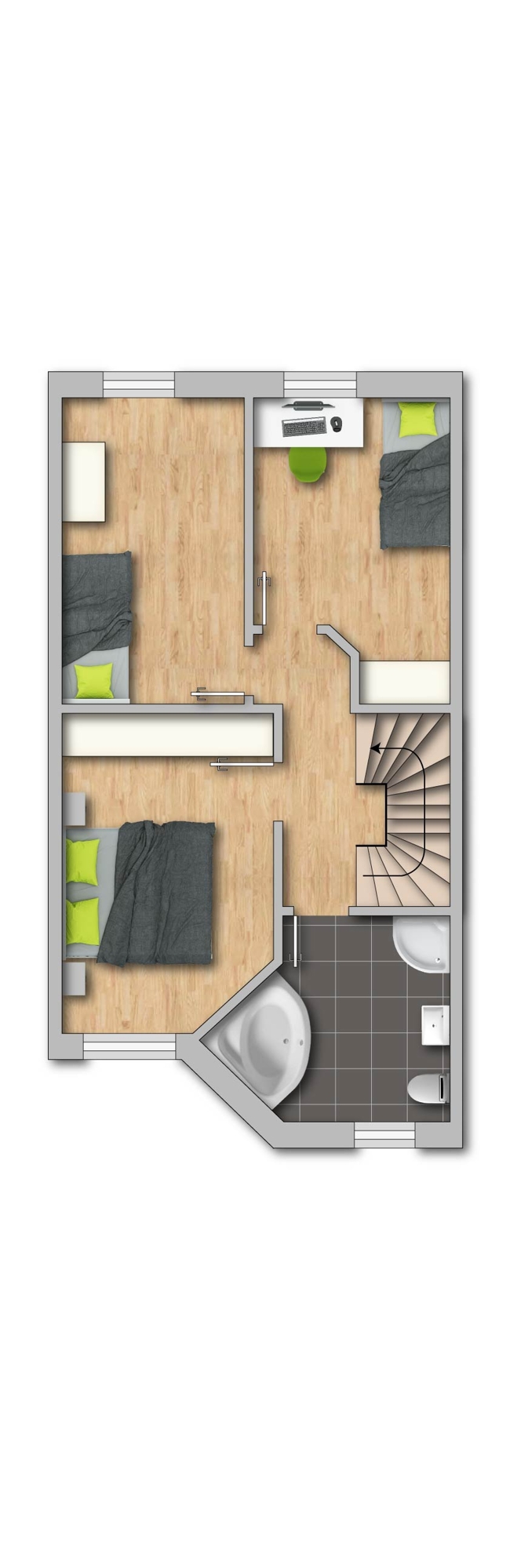 Grundriss OG Reihenhaus Werne