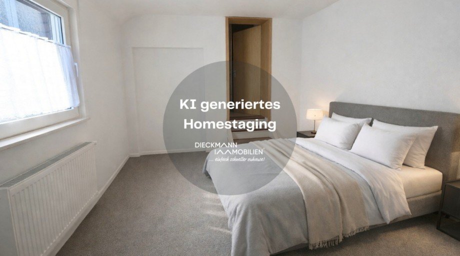 Schlafzimmer KI-Visualisierung Doppelhaush�lfte Oberhausen