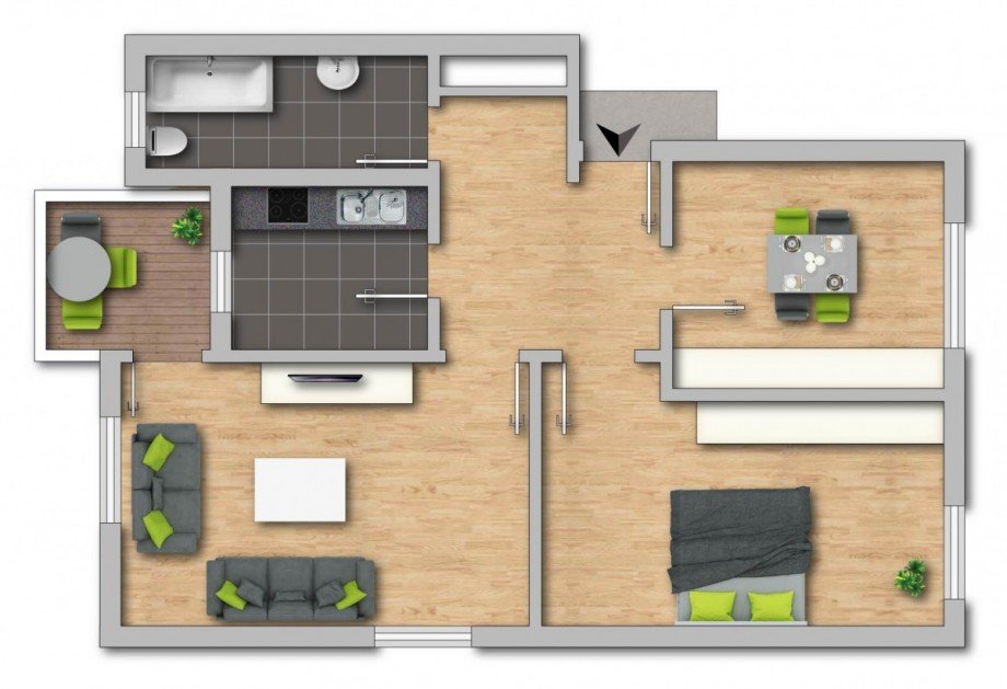 Grundriss Etagenwohnung Duisburg / Vierlinden
