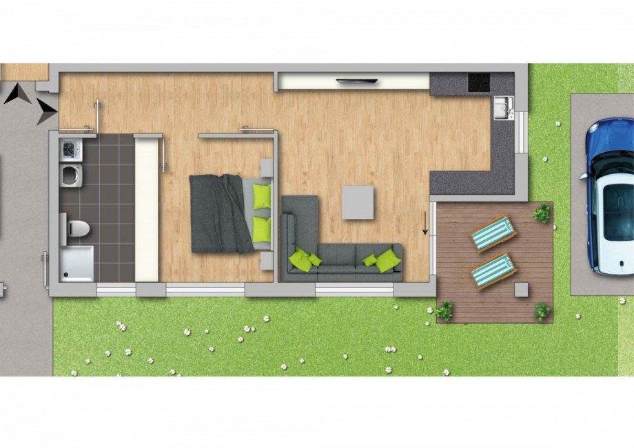 Grundriss Wohnung 3 Erdgeschosswohnung D�sseldorf