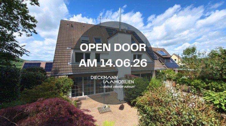 Titelbild Hagen - Hohenlimburg Doppelhaush�lfte OPEN DOOR am 14.06.26 von 10-12 Uhr! Wohnen am Waldrand mit Blick auf Schloss Hohenlimburg