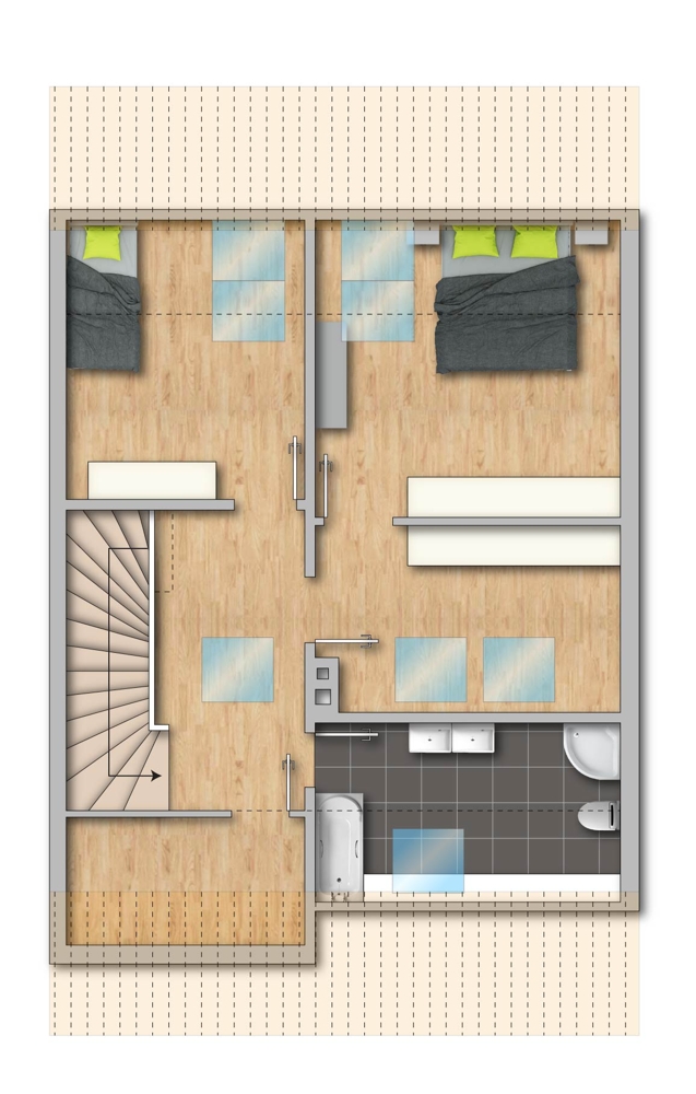 Grundriss DG Reihenmittelhaus Fr�ndenberg