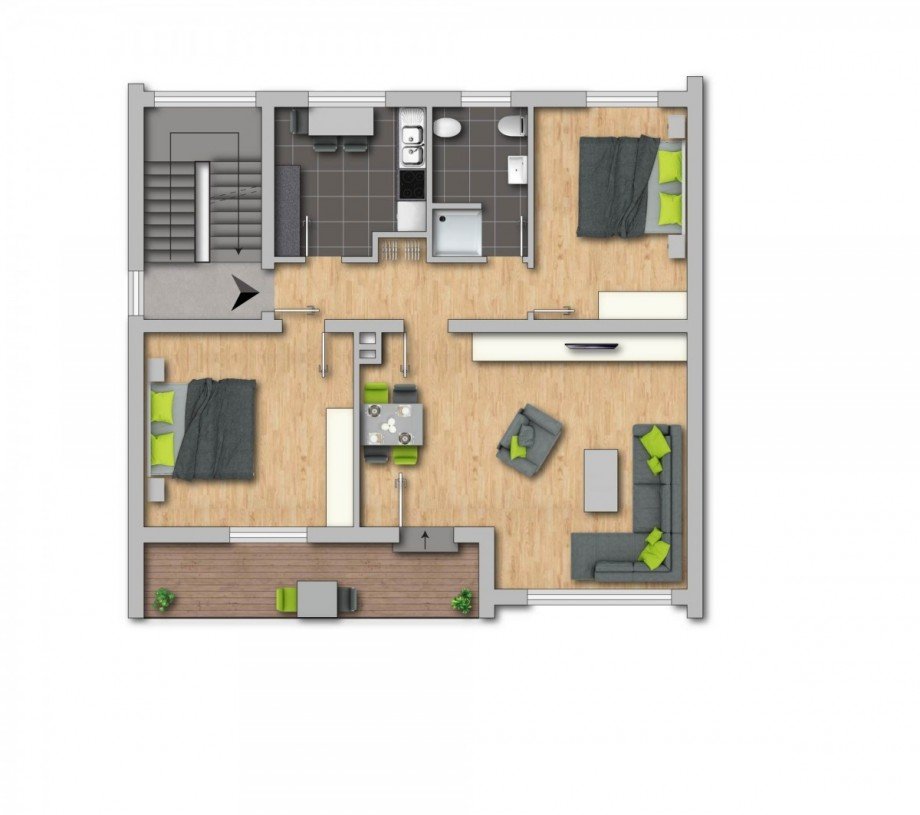 Grundriss 1OG Zweifamilienhaus Menden