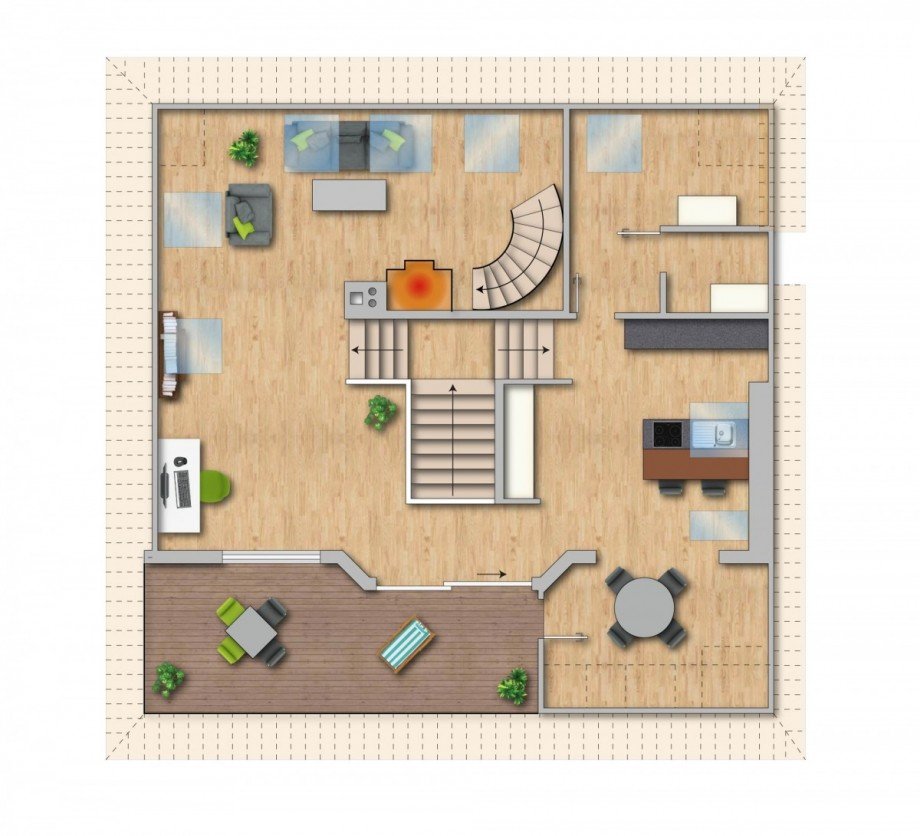 Grundriss 1.Obergeschoss Einfamilienhaus Menden / Schwitten